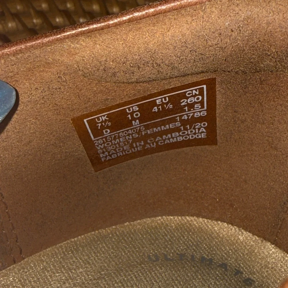 Clarks Women's‎ Brown Leather Woven Flats